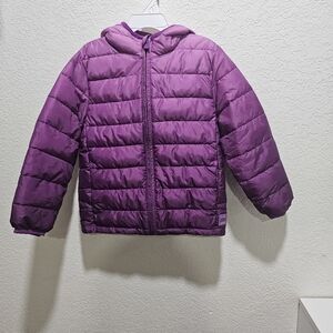 GAP Toddler Girl  Dip-Dye ColdControl Recycled Puffer Jacket Purple Hooded